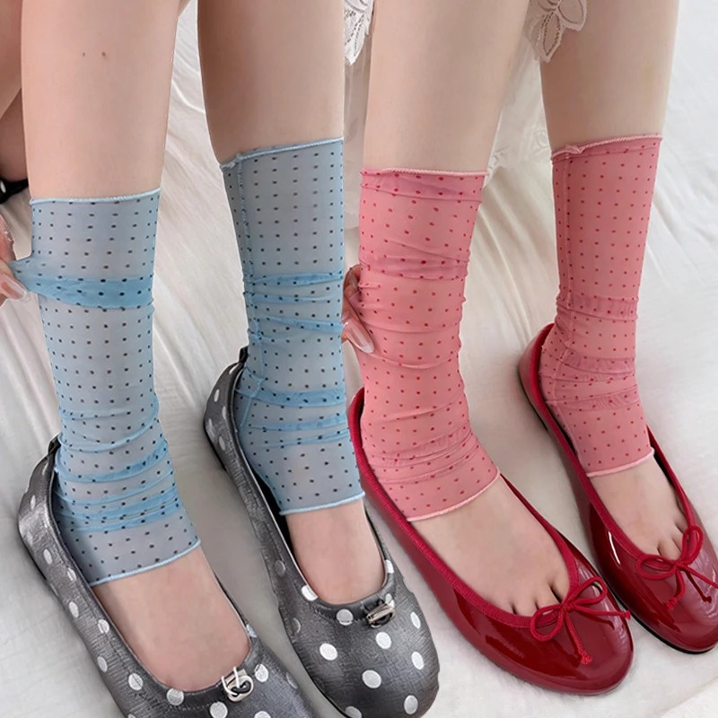 Calze a pois in pizzo alla mod - Silk Sock Bamboo recensione e prezzo